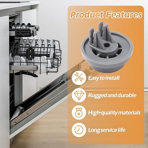 Miniatura 3 de DD66-00023A Rodillos inferiores para lavavajillas (paquete de 8) Reemplazo para lavavajillas Kenmore Samsung Parte # 2002711, PS4222532, AP4342187,