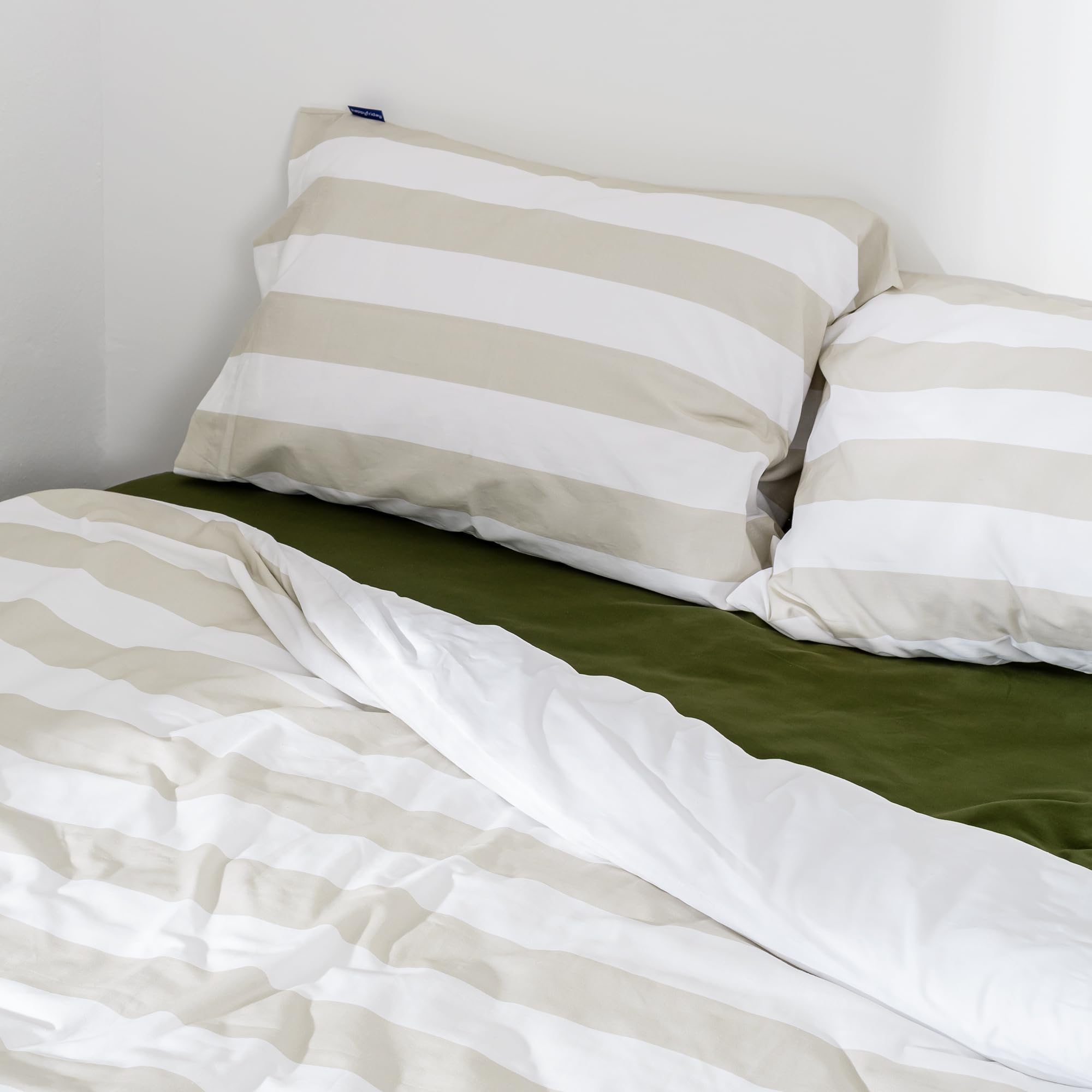 Funda nórdica 260x240 cm Breton beige para cama grande de 180 y 200 cm de ancho