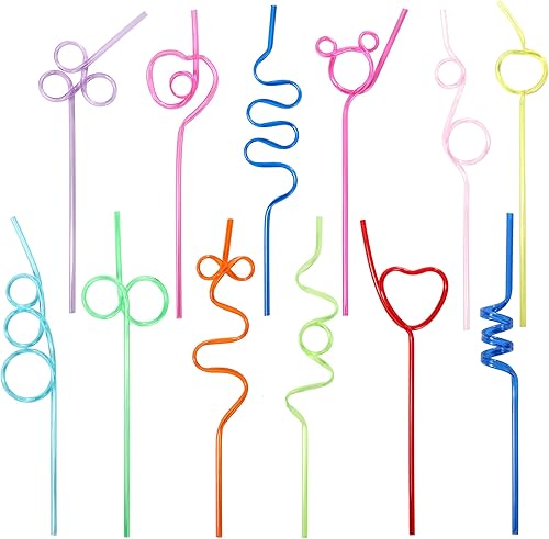 36 pajitas locas, coloridas y divertidas pajitas para niños, reutilizables, ideales para fiestas y fiestas de cumpleaños