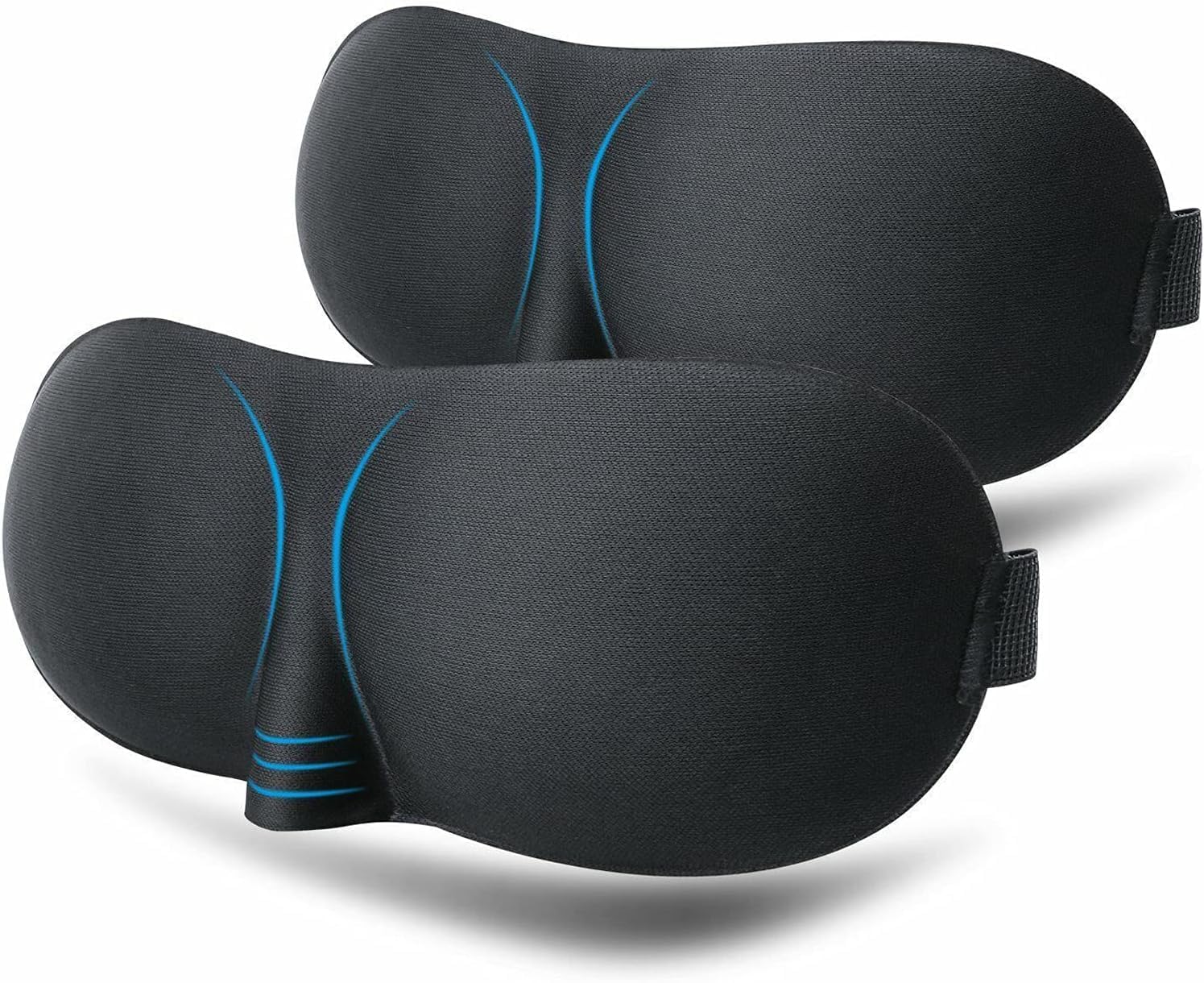 SHSHbuy 2 Piezas Antifaz para Dormir,3D Máscara de Noche,Máscara de Sueño para Hombres y Mujeres,Tapa Ojos con Correa Ajustable para Siesta,Descanso y Viajes