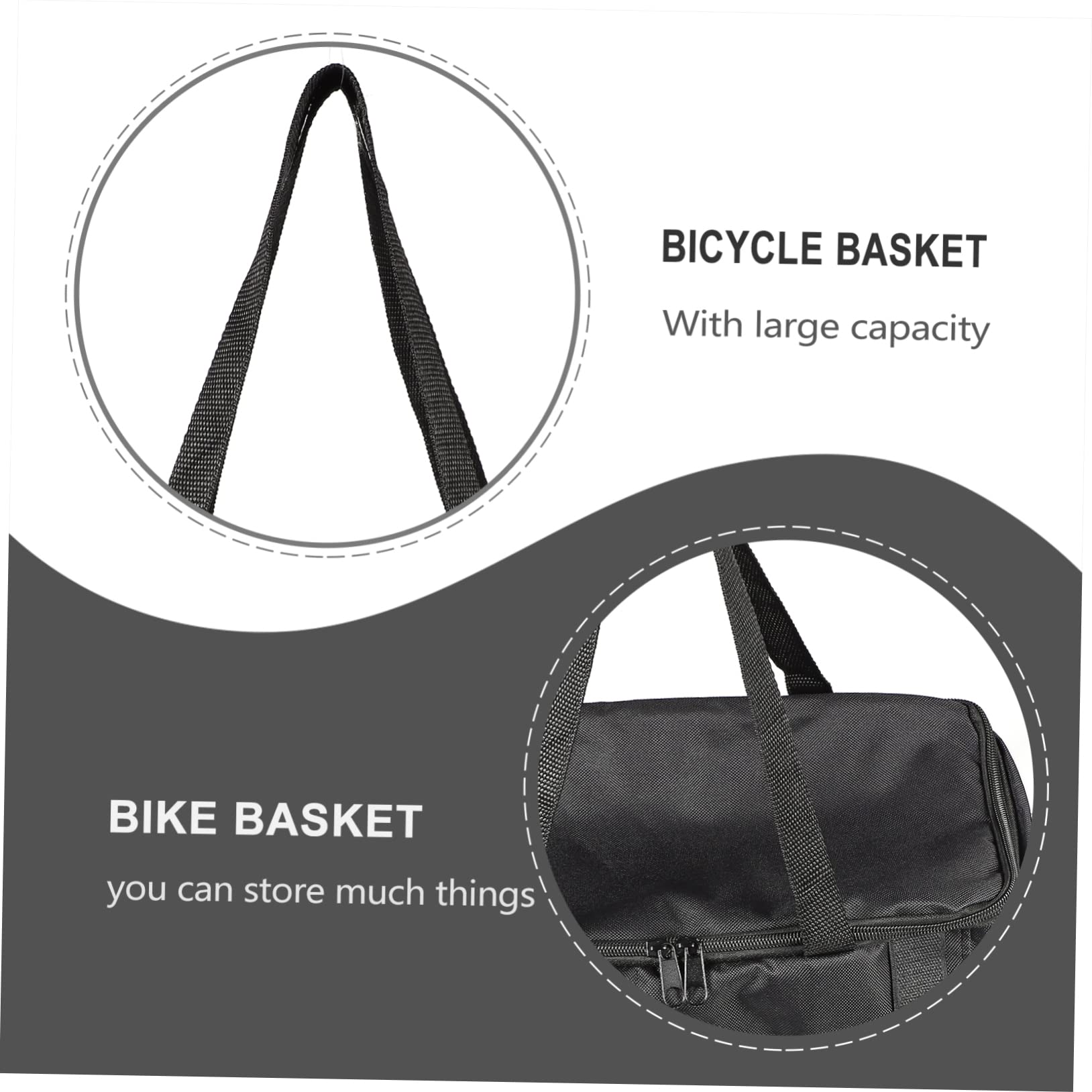 Faltbarer Fahrradkorb für Vorne, 2 Stück, Metall, Schwarz