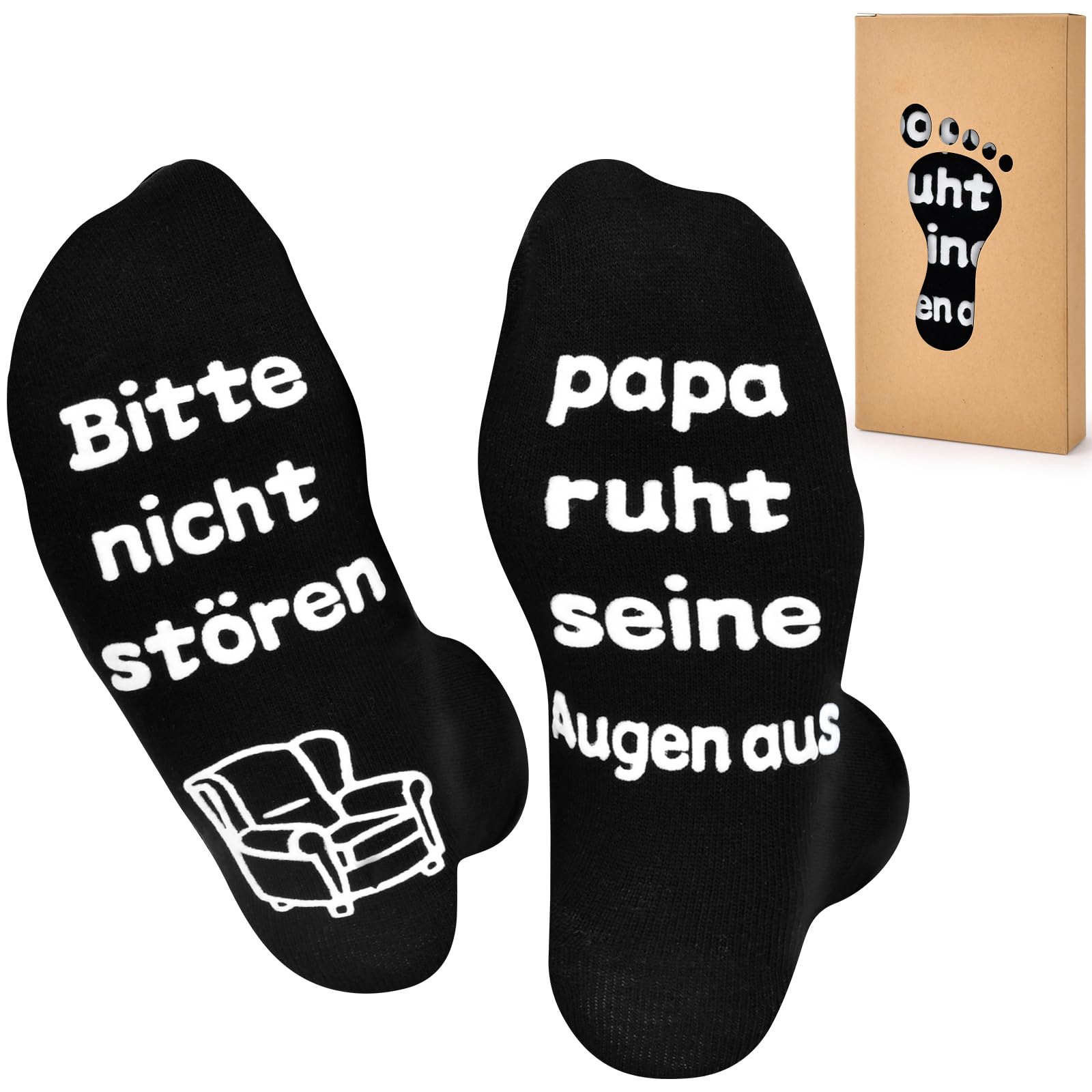 Surhik Vatertagsgeschenk für Papa, 43-46 Lustige Socken,Geschenk Vatertag für Opa Männer, Papa Geschenk Zum Vatertag Weihnachten Geburtstag
