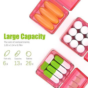Amazon.com: Monthly Pill Organizer Once a Day - 30 Day Pill