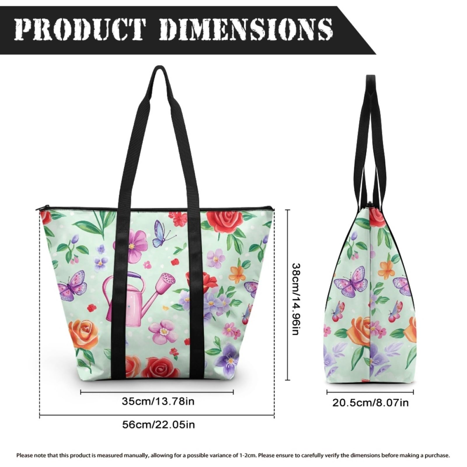 Tote Bag Tela Bolsas de Tela Poliéster Bolso de Mano de Mujer Reutilizable Bolsa Compra Plegable Tote Bag Cremallera Bolso Viaje Duradero Totebag