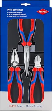 KNIPEX Assembly Set, 3 Parts, 160 to 200 mm, Pliers Set, Tool Set, 00 20 11