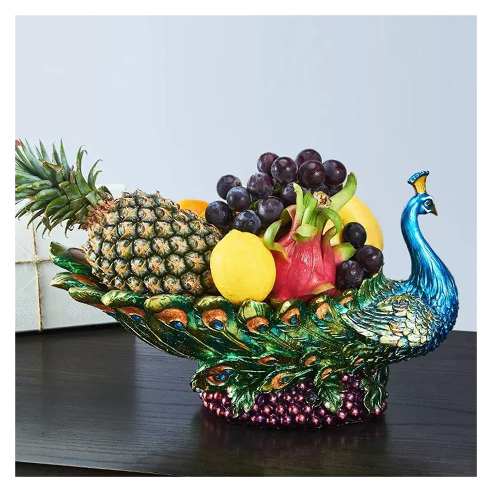 Corbeille à Fruits Sur Pied Élégante – Blanc Crème – PET Robuste – Centre De Table, Salon, Cuisine – Diam. 25 Cm