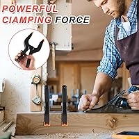 Vista 7 de Paquete de 2 abrazaderas de resorte, clips de plástico de 8.5 pulgadas, clips de fondo pequeños, abrazaderas resistentes, clips de resorte