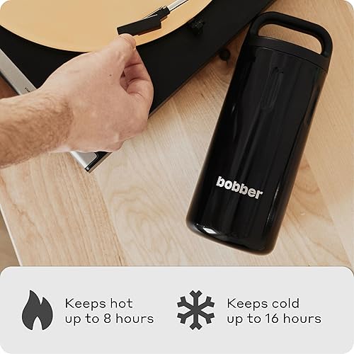 Miniatura 10 de Botella de agua aislada de acero inoxidable de 26 onzas con asa, tapa 100% a prueba de fugas y boca extra ancha, mantiene las bebidas calientes