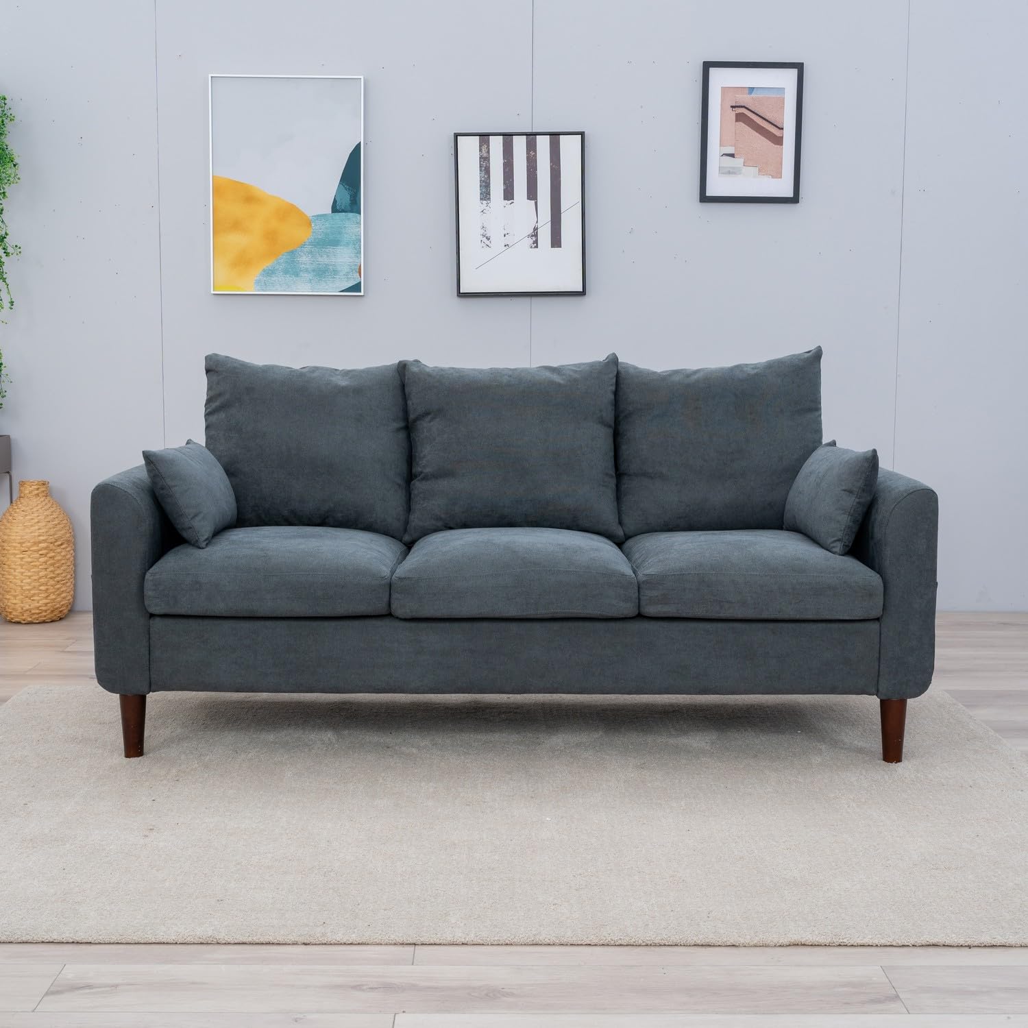 ^_^ 　NOANA sofa 3seater Amazon.com: Panana Modern Sofa 3 Seater Sofa Couches with Wooden