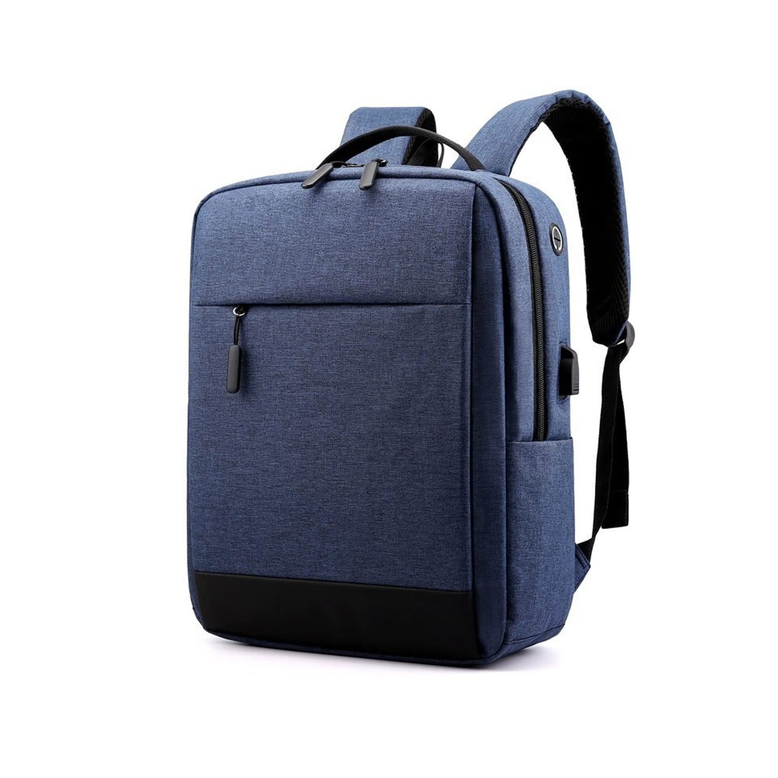 BB zaino da uomo multifunzionale da uomo zaino da lavoro ricarica impermeabile in tessuto Oxford da uomo borsa da scuola per laptop da ufficio (colore: blu)