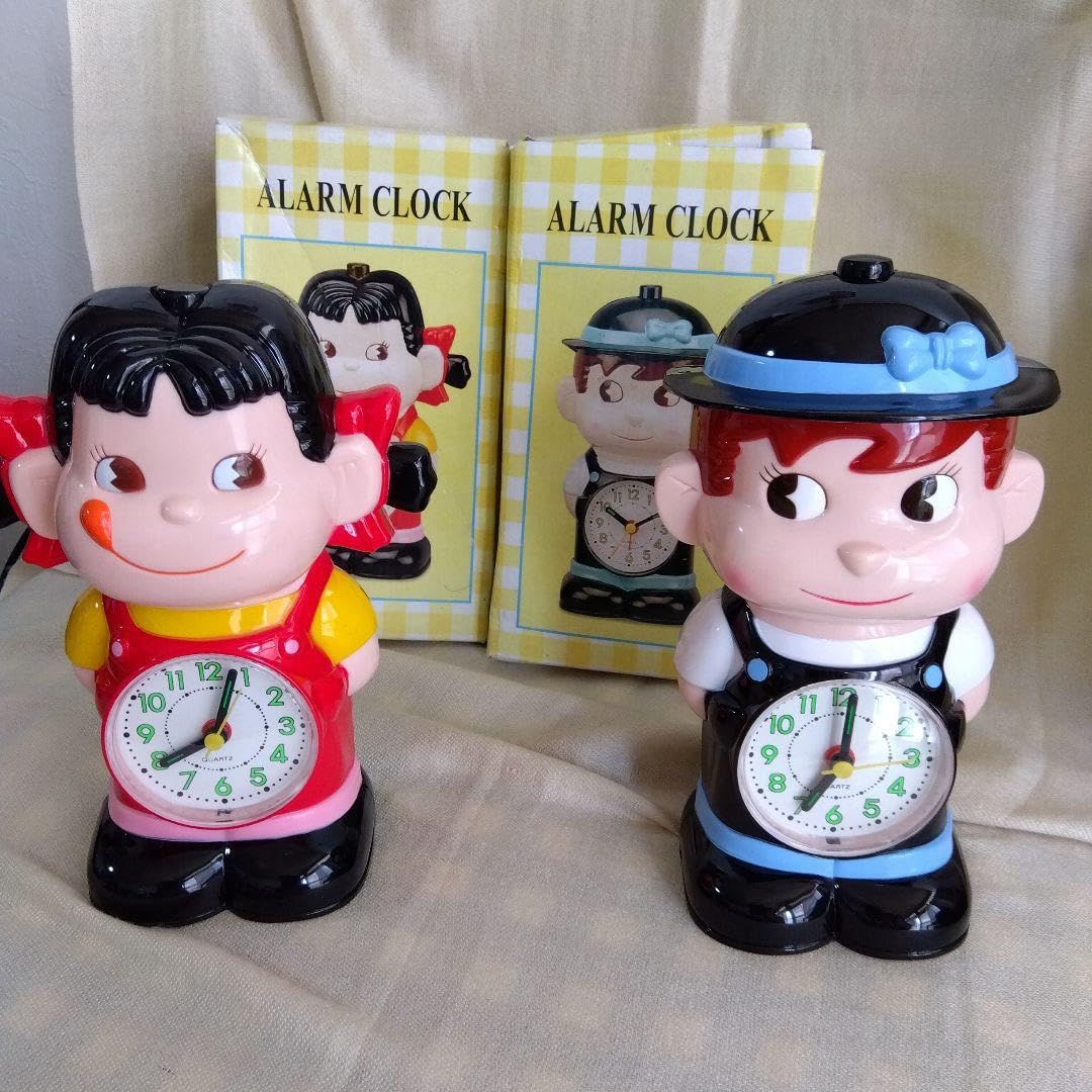 不二家 ペコちゃん ポコちゃん 目覚まし時計 アラームクロック