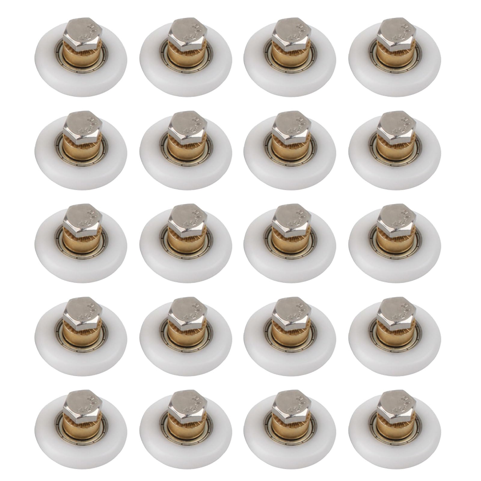 Rouleaux de porte de douche industriels en métal design sans bruit roue de mise à niveau rail