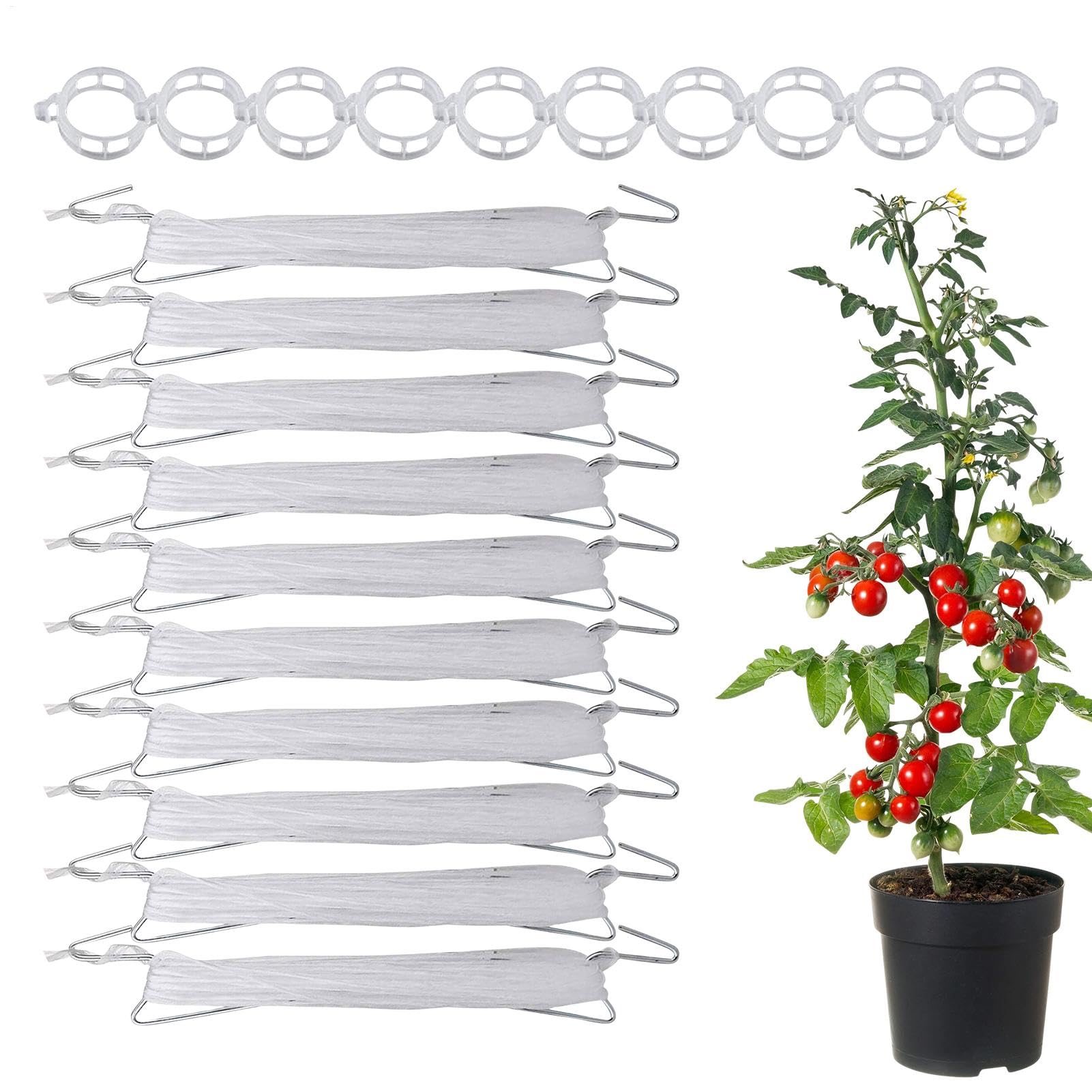 Ganci Per Pomodori Per Traliccio A Spago 10 Pezzi Di Molli Resistenti E | Clip Per Piante Rampicanti E Ganci Per Spago Di Per Esterno Verdura Frutta Piante Fiori Cetriolo Anguria Uv