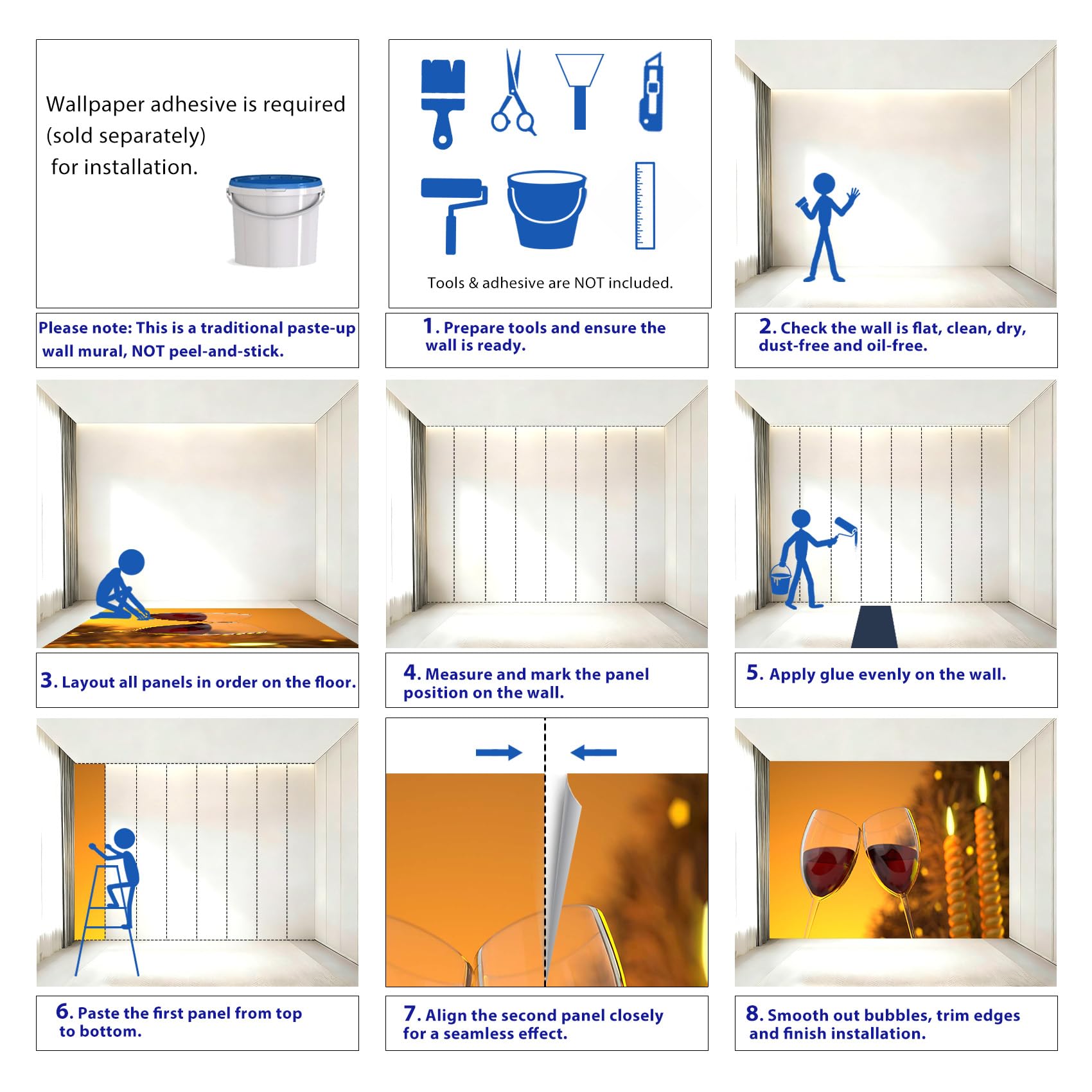 Große Vlies Fototapete Romantisches Weinglas 250x175 cm 3D Effekt Rotwein und Kerzen Wandtapete Vliestapete für Schlafzimmer Moderne Wandgestaltung Poster 3056o