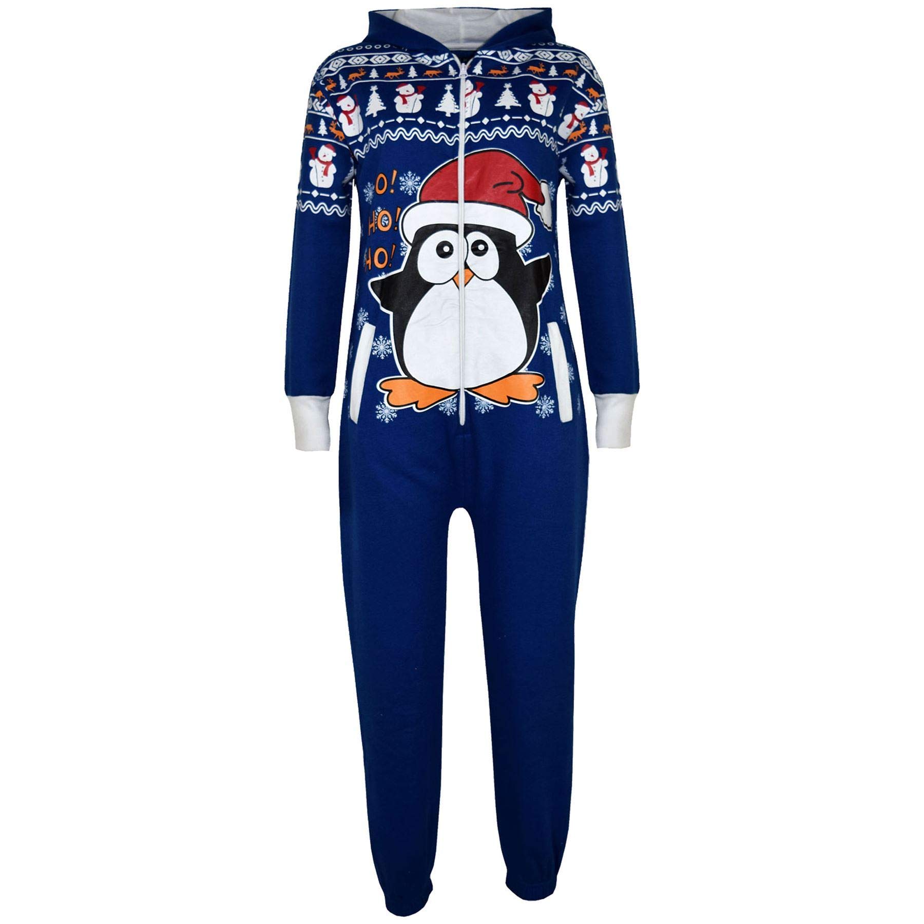 A2Z 4 Kids® Bambini Ragazze Ragazzi Novità Natale Babbo Natale Pinguino Pupazzo Di Neve Renna Stampare Tutina Tutti In Uno Tuta Nuova Età 5 6 7 8 9 10 11 12 13 Anni