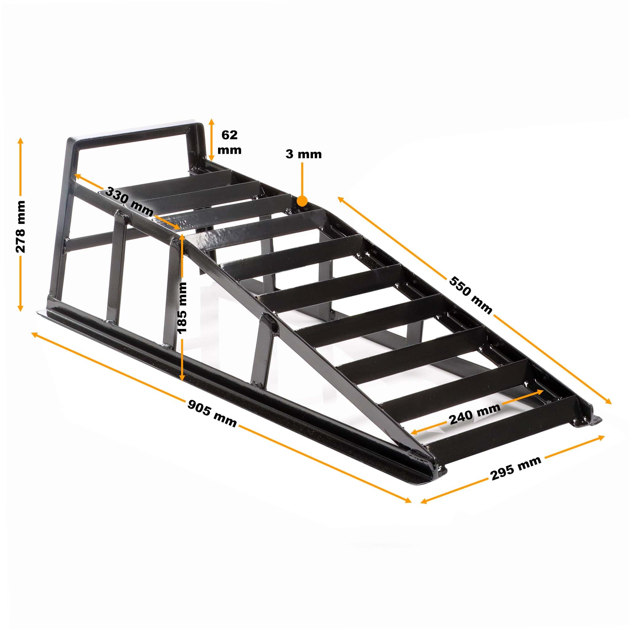 Wiltec Set 2 rampe di carico per veicoli fino a 2 t, acciaio