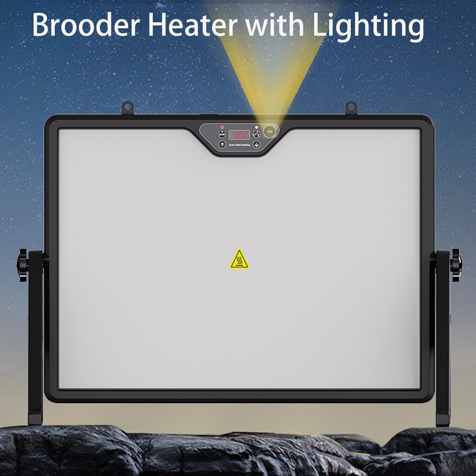 Panel calefactor de gallinero con sensor de temperatura adaptable y control remoto para uso en invierno, apto para pollos, patos, gansos, gatos y perros