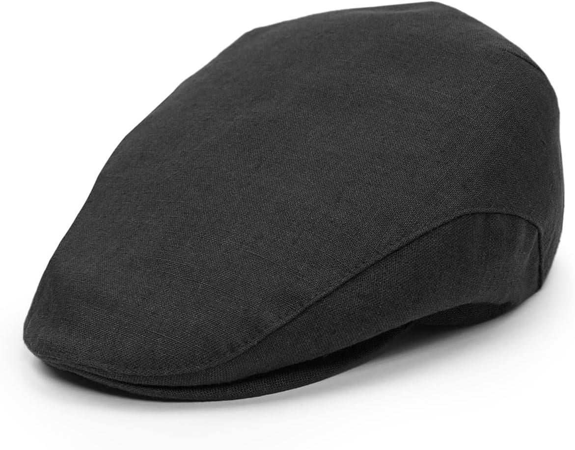 Sterkowski Derby Cap | 100% Linen Flat Cap for Men and Women | Classic Breathable Ivy League