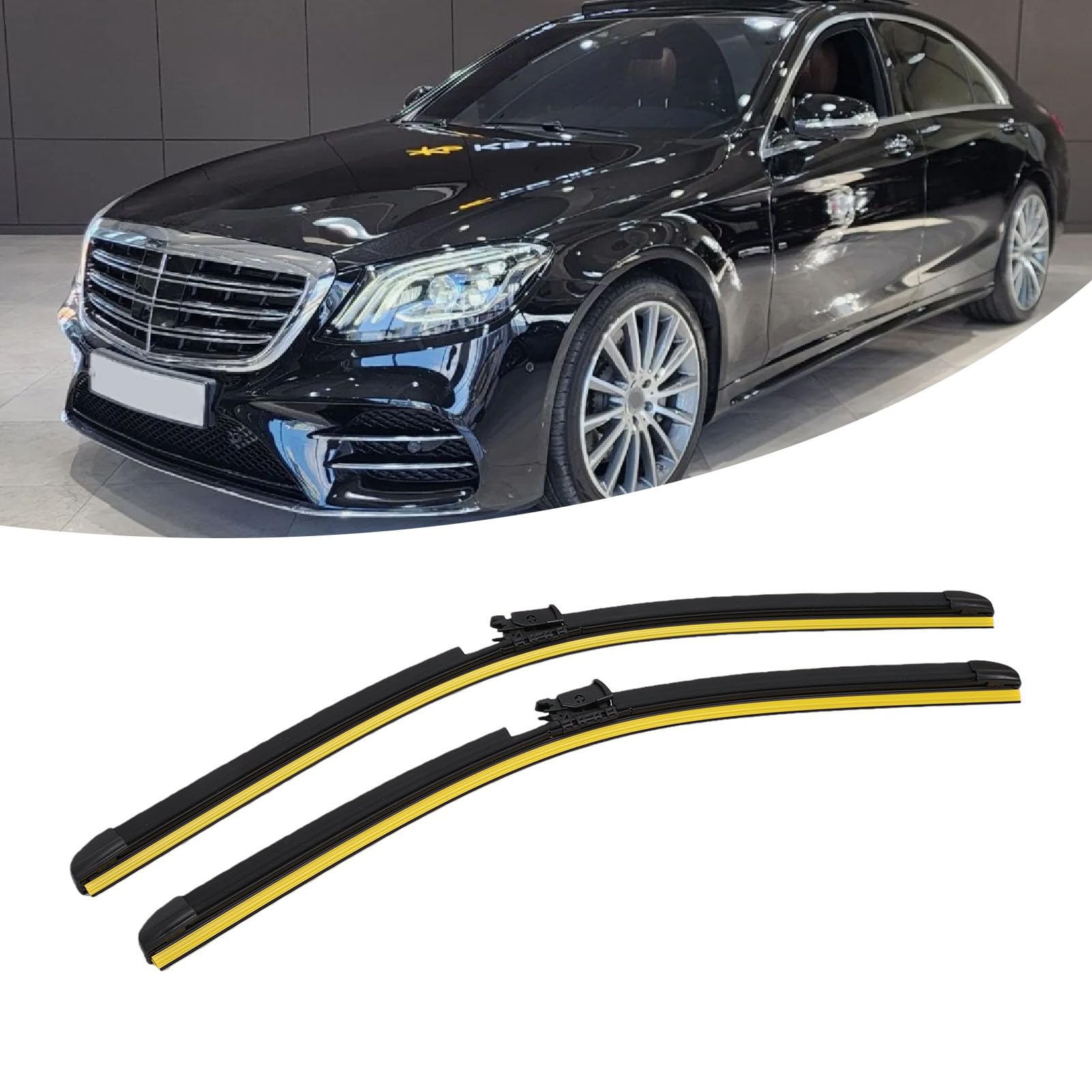 KIMISS Spazzola Tergicristallo Anteriore A2228201145 Installazione Semplice Senza Striature con OEM 2228201145 per S450 S550 S550e S63 AMG S65 AMG