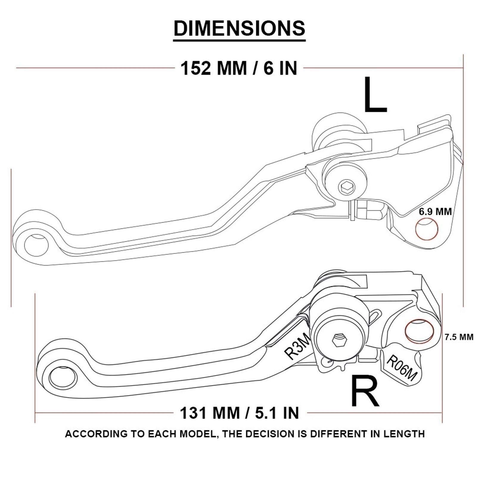 Leva Della Frizione Del Freno Motocross Di Alluminio Di CNC Dirt Bike Pit Bike Pivot Leva Del Freno Leve Di Frizione Per Husqvarna TE250 TE 250 2017 (Colore : Gray)