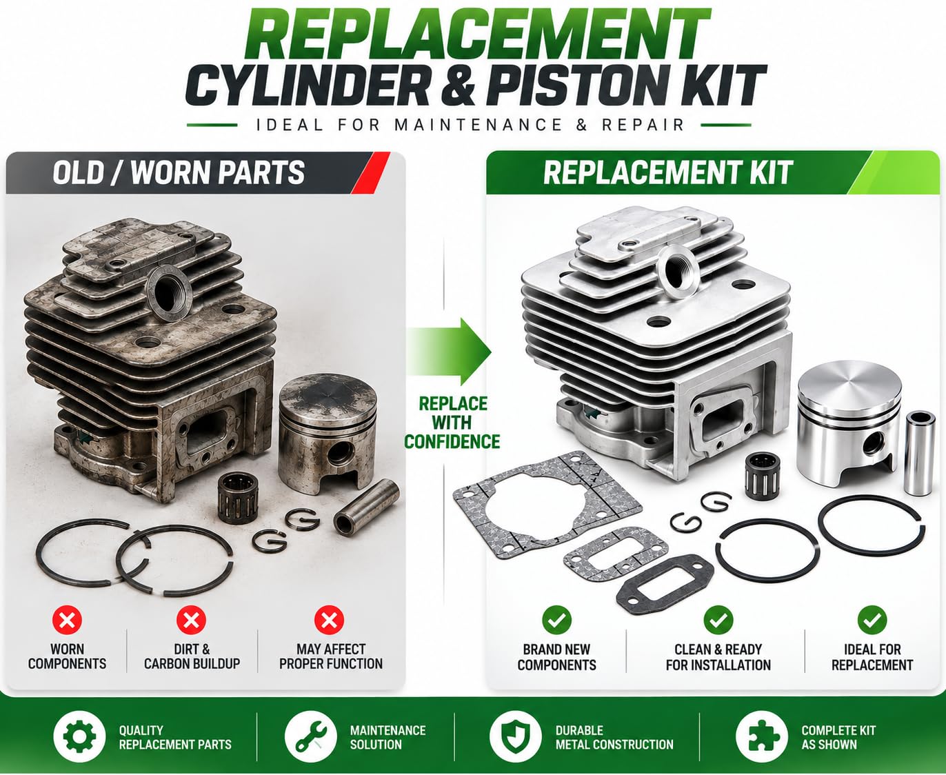 SHoRI 52CC Brush Cutter Cylinder Kit -6 SHoRI 52CC Brush Cutter Cylinder Kit -6