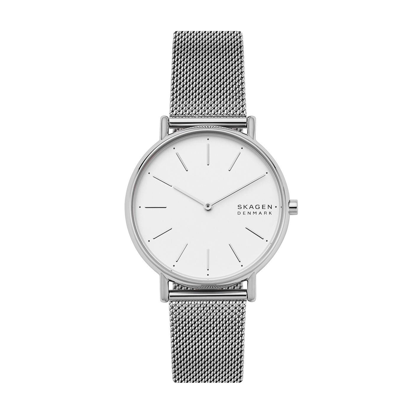 Skagen Watch for Women Signatur, Two Hand Movement, 38 mm Silver Stainless Steel Case with a Stainless Steel Mesh Strap, SKW2785