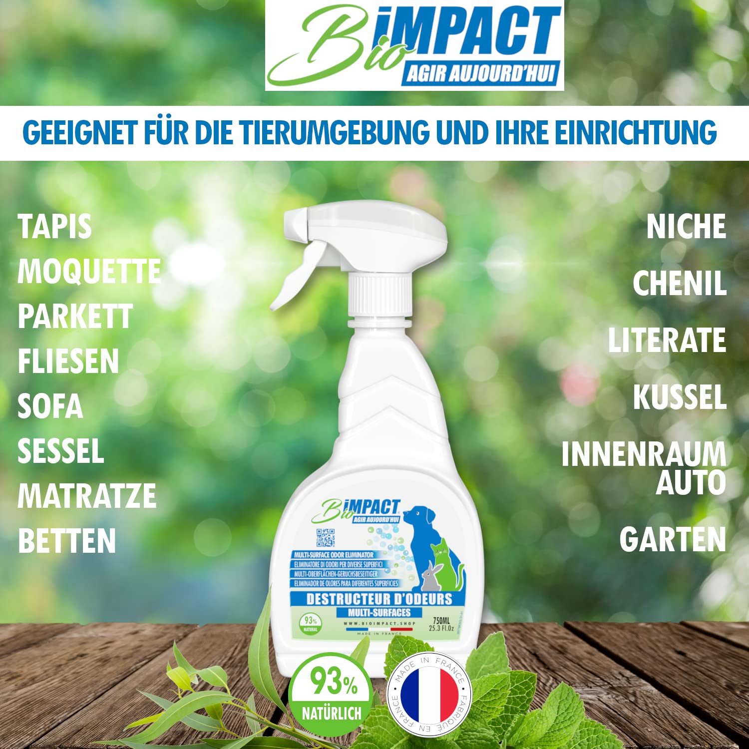 destruktor zapachowy Środowisko Zwierząt, 750ml, Naturalny, Anti Pipi Kot, Pies, Królik, Gryzonie, Czystość: Zwierzęta, Dywan, Parkiet, Mocny Spray Enzymatyczny