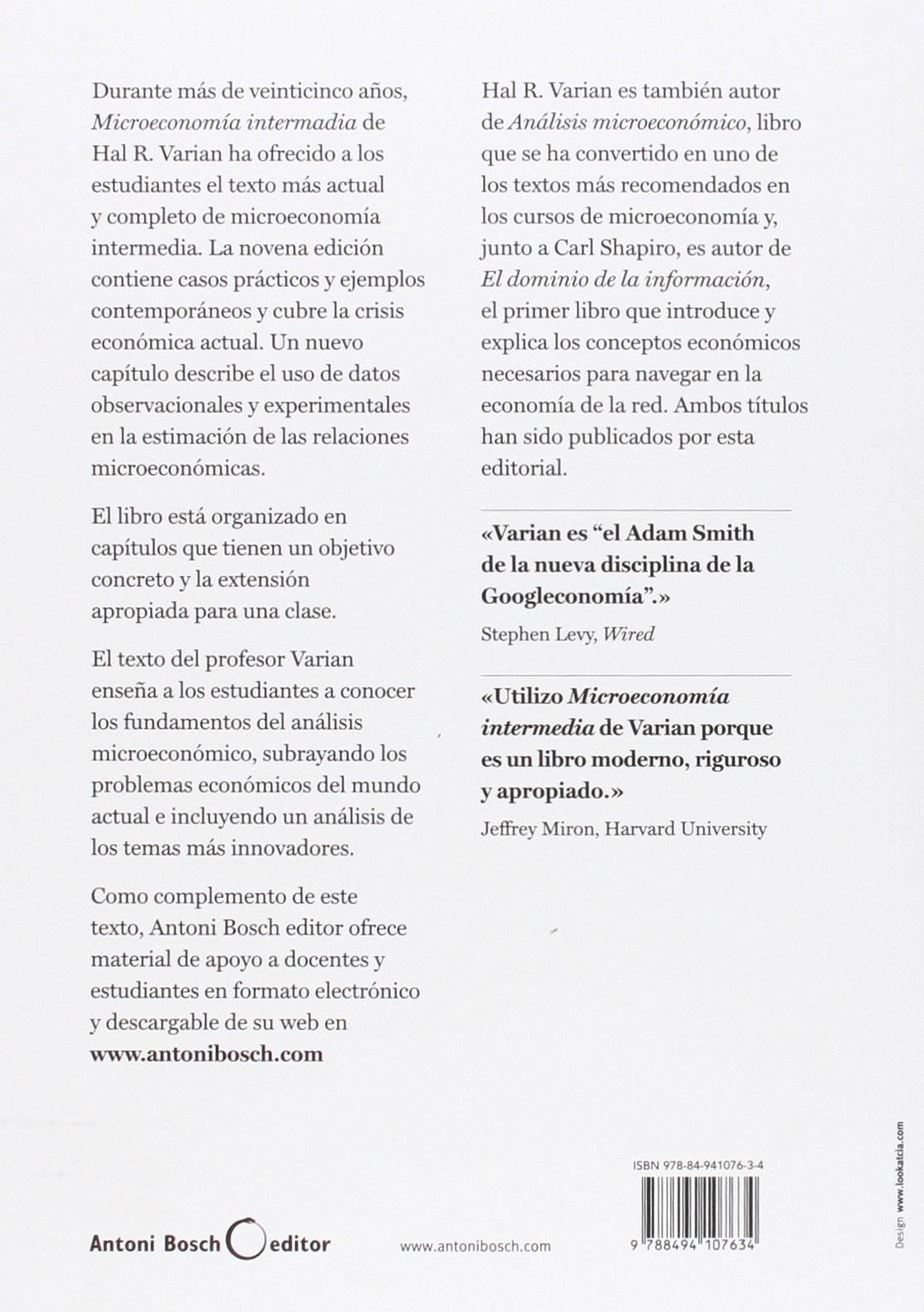 Microeconomía intermedia, 9ª ed. (ECONOMIA)