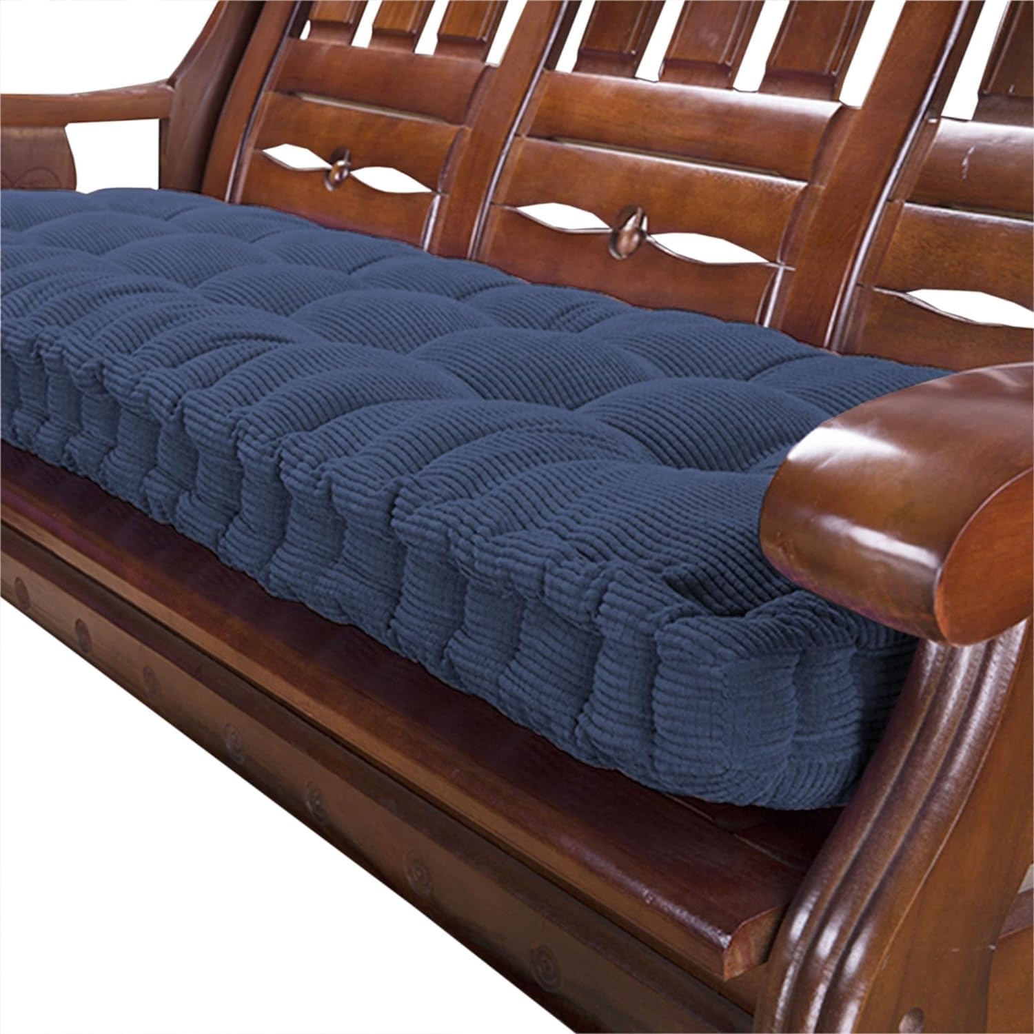 Coussin de jardin épais contre le mal de dos pour banc et balancelle en bois