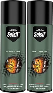 SELSIL Silicone Mold Release Aerosol Spray (2 x 13.5 fl oz) Professional Resin Mold Releaser, Non-Stick, Fast-Drying & Easy Mold Removal, (Pack of 2)