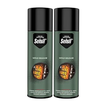 SELSIL Silicone Mold Release Aerosol Spray 2 x 13.5 fl oz Professional Resin Mold Releaser, Non-Stick, Fast-Drying & Easy Mold Removal, Pack of 2