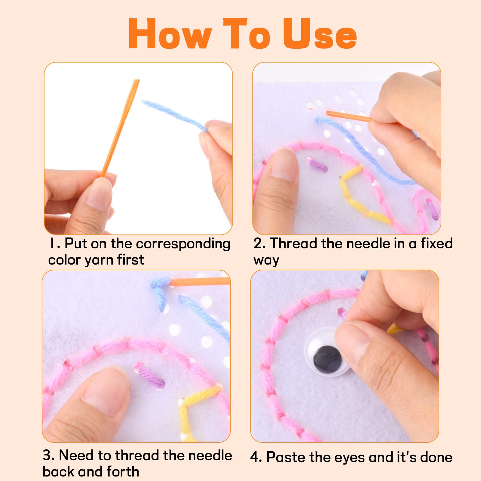 Educational Sewing Kit Animal Patterns Kids Sewing Kit – 6 DIY ...