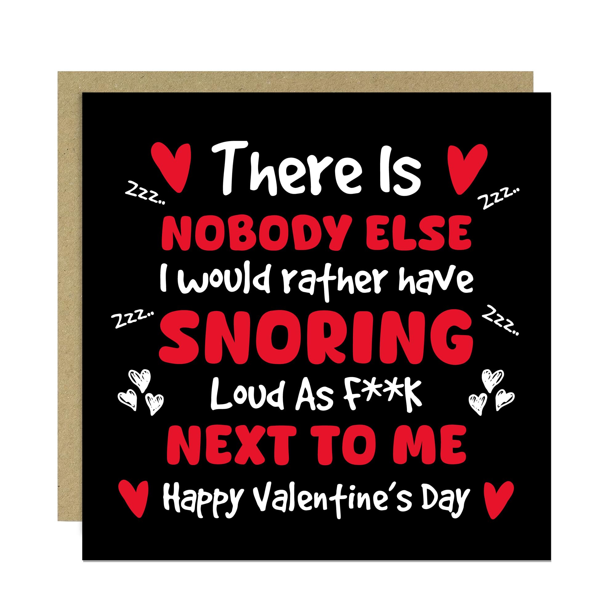 RED OCEAN Funny Card For Husband Boyfriend Valentines Day Card For Him Joke Card For Girlfriend Wife Her With Kraft Envelope