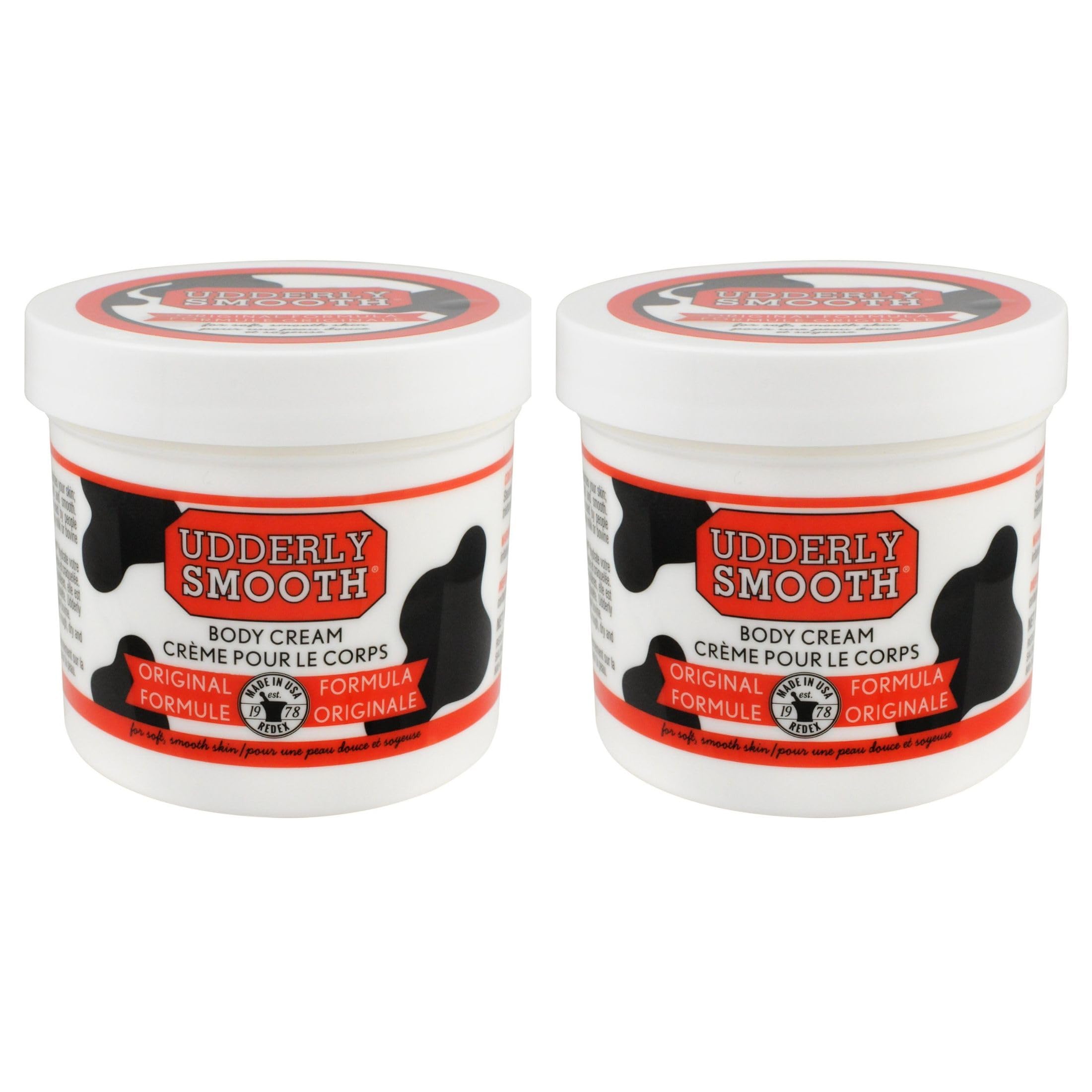 Udderly Smooth Udder Cream, Skin Moisturizer, 12 Ounce Jar (Pack of 2)