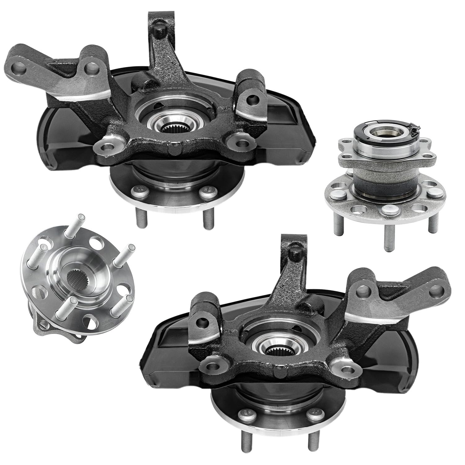 Detroit Axle - AWD 4pc Steering Knuckles Kit for 2007-2017 Jeep Patriot