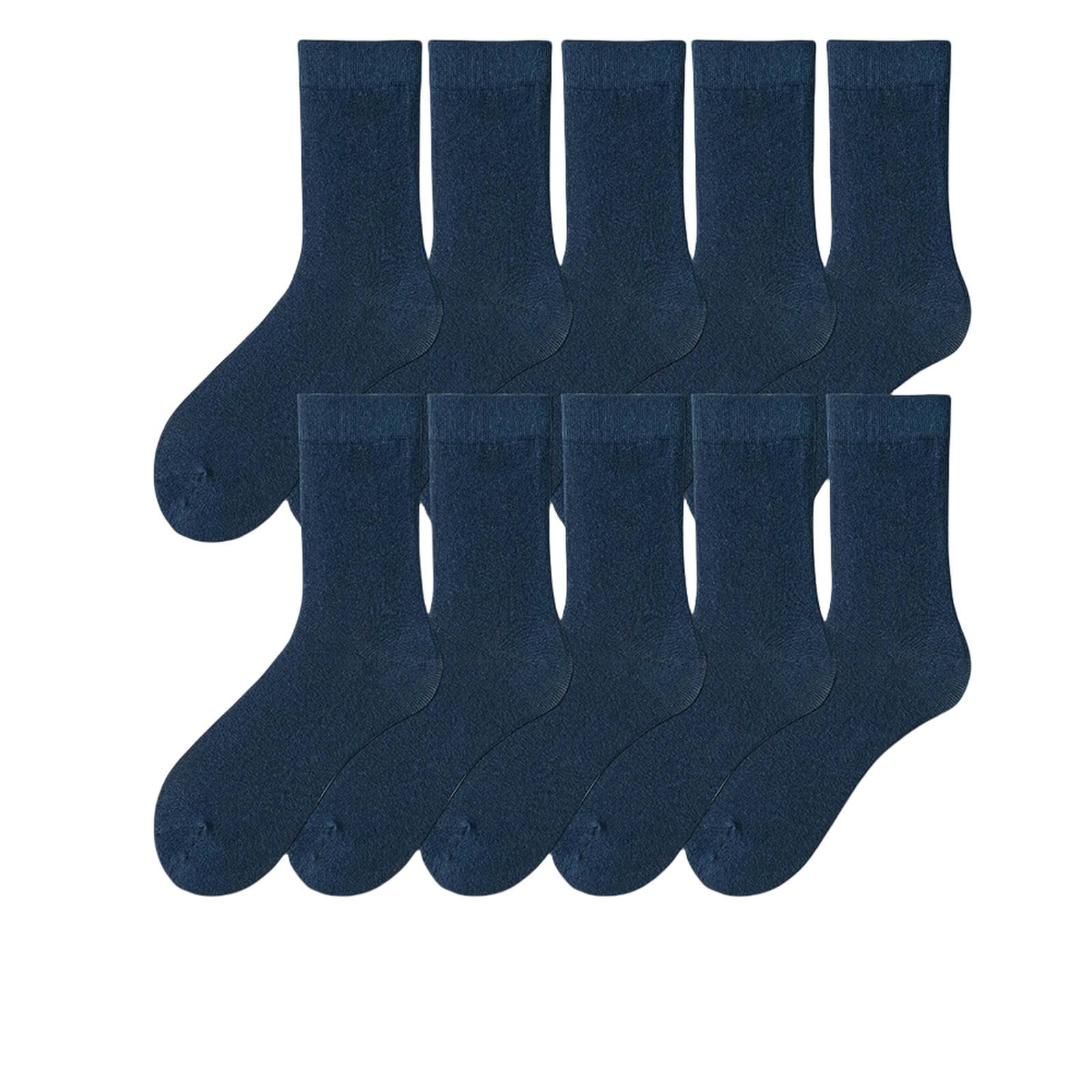 Kuschelsocken 10 Paare Neue Herren -baumwollsocken Schwarze Geschäftsleute Socken Soft Atmungsaktiven Herbst Frühling Für Männliche Weiße-blau 10 Paare-10 Paare EIN Paket