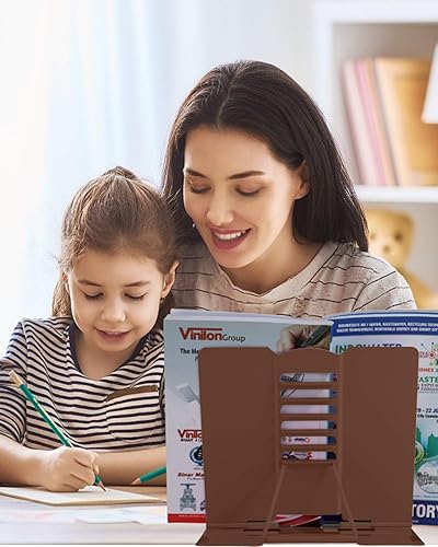 Miniatura 5 de MSDADA - Soporte de libros, para leer en el escritorio, de metal, ajustable, para documentos, transportable, resistente, ligero, para tabletas,