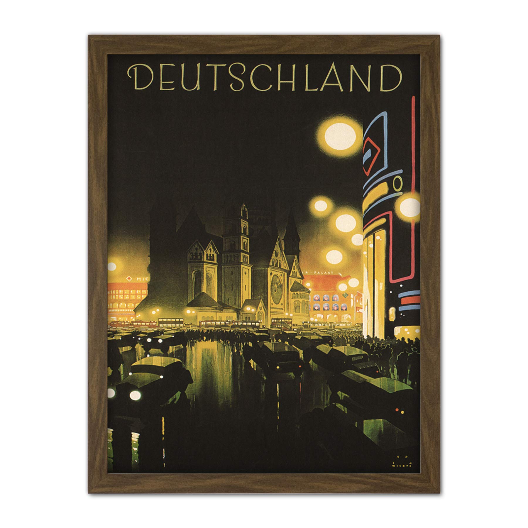 Wee Blue Coo Berlin Germany Deutschland Travel Artwork Framed Wall Art Print 18X24 Inch