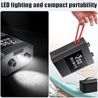 HUAJUN 12000 mAh elektromos pumpa 6 fúvókával, SUP táblához, kajak és matrac felfújásához 6