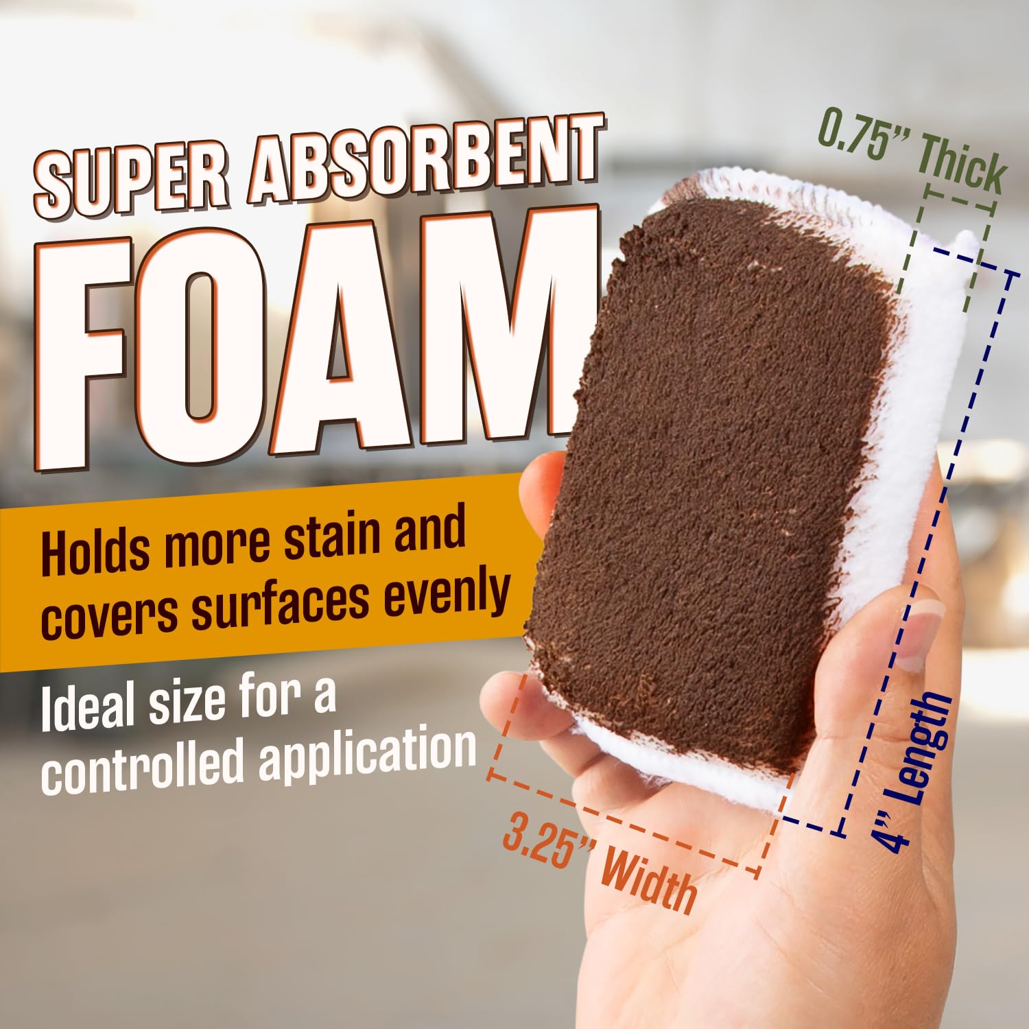 Snapklik.com : Impresa 6 Pack Wood Stain Applicator Pads - Lint-Free ...