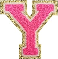 Vista 84 de SPRT - Parches de letras de chenilla universitaria con purpurina, parche de letras blancas para planchar con letras del alfabeto para disfraz