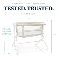 Vista 4 de Baby Delight Beside Me Wink Moisés Cama de noche Ajuste de altura de 7 posiciones Avena orgánica