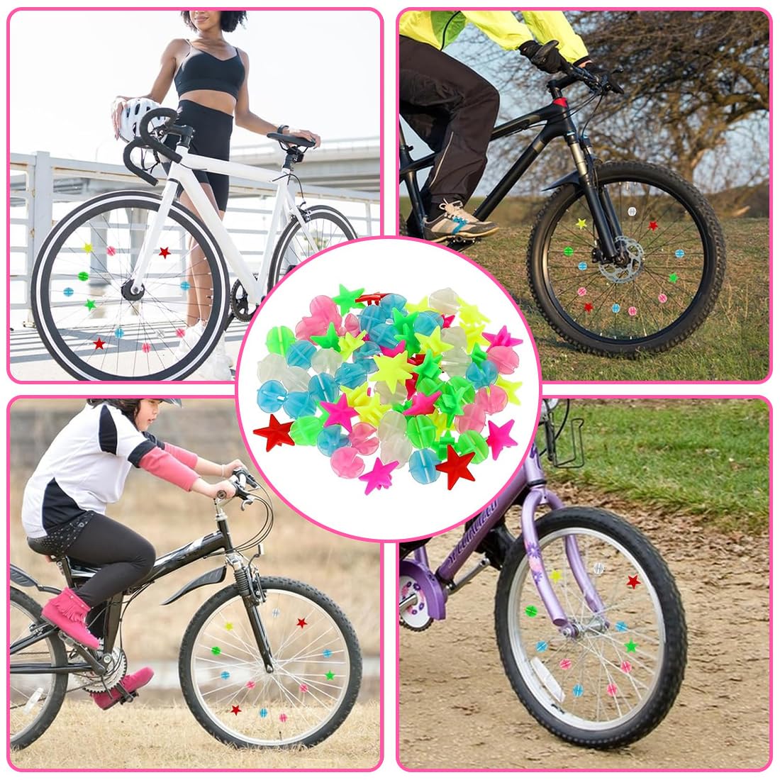Copri Raggi Bici 108 Clicker Per Raggi Bici - Perline Colorate Per Personalizzare Le Tue Ruote L 396294