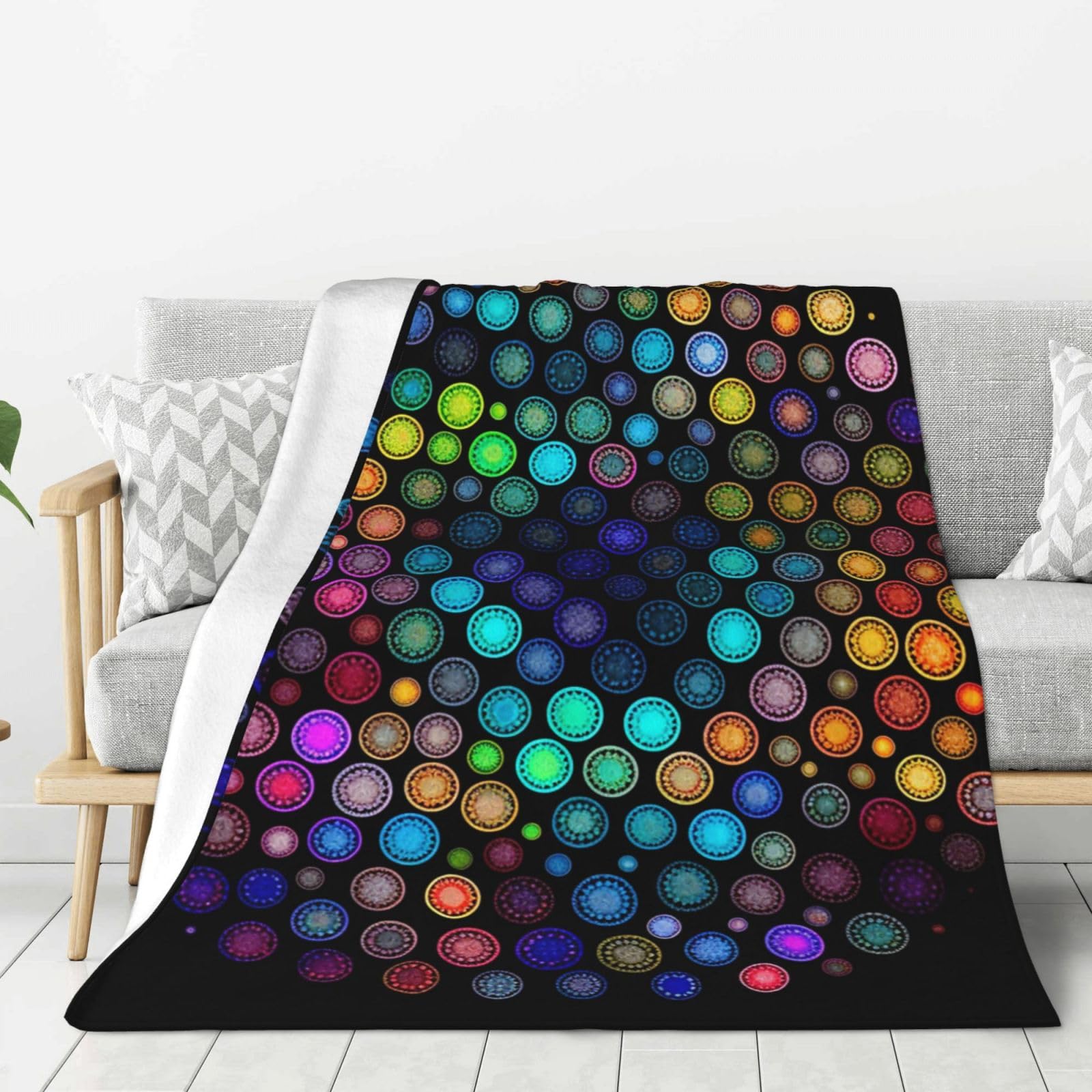 Couverture en flanelle douce légère chaude pour canapé sofa lit