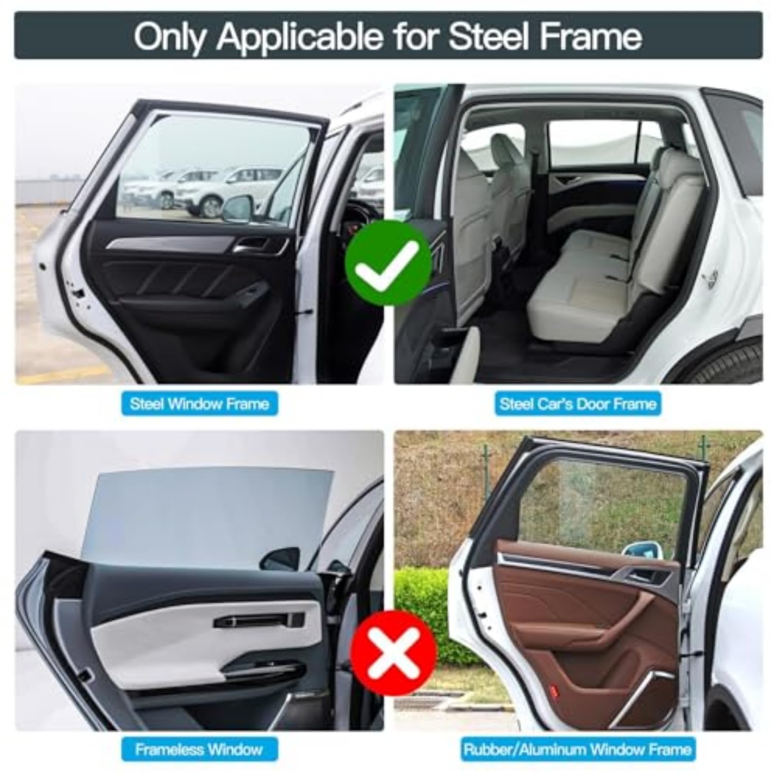 Tendine Parasole Auto Jeep Avenger 2023-2025 UV Magnetic Privacy