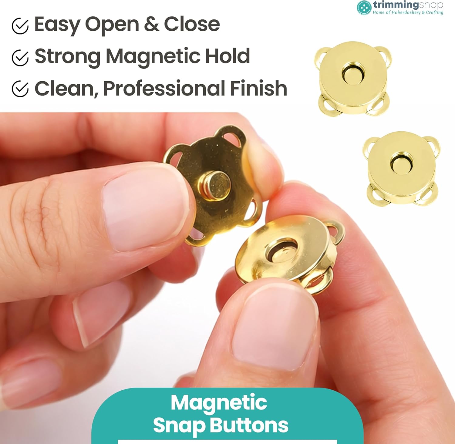 40pcs Metal Triangle Rings, Swivel Snap Hooks, Roller Buckles & Magnetic Snap Buttons for Sewing Handbag, Backpack, DIYCraft