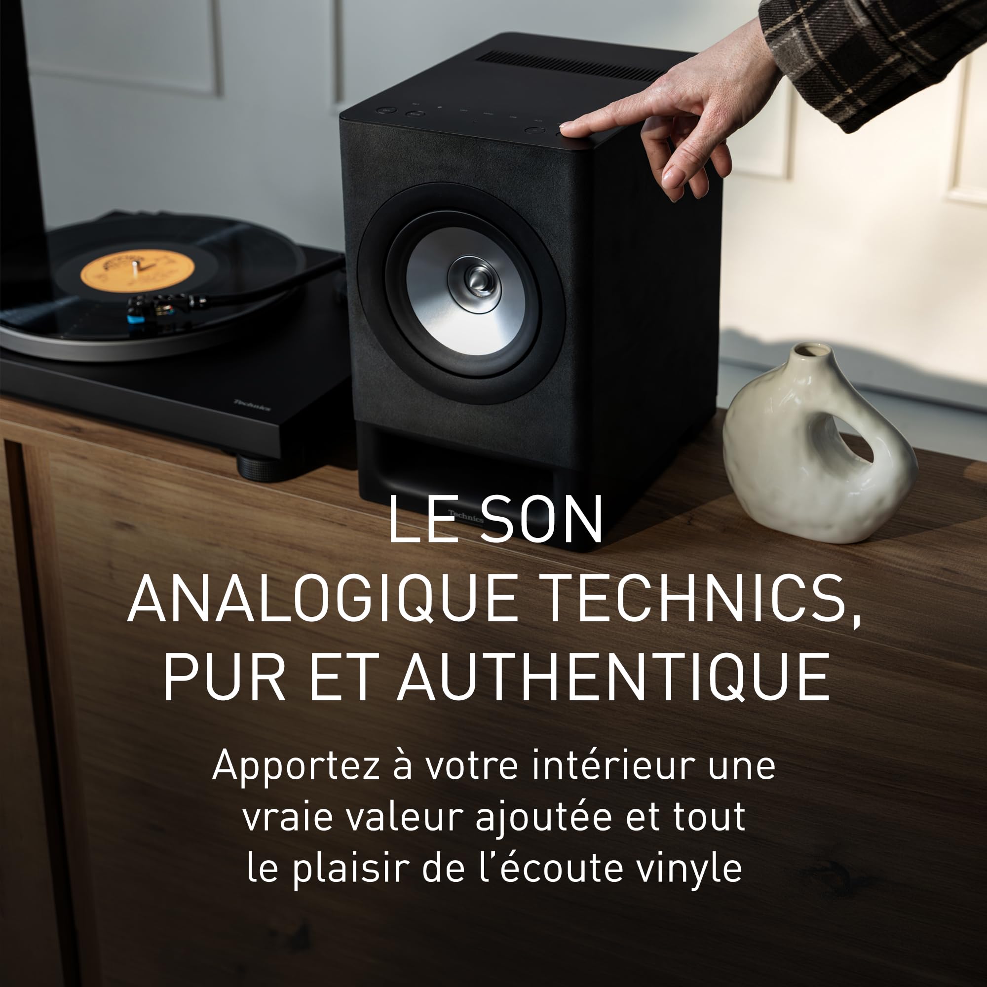 Technics SL-40CE-K Système de Platine Vinyle à Entraînement Direct, Moteur sans Noyau, Égaliseur Phono Intégré, Cellule AT-VM95C, Plateau en Aluminium, Noir