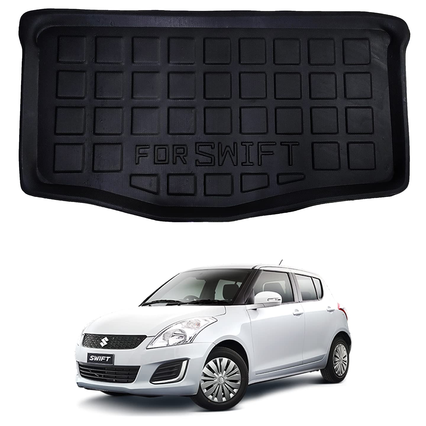 AYW PVC Dustproof/Waterproof/Foldable/Antiskid Car Dicky, Trunk, Boot Mat for Swift (Model Year 2005)