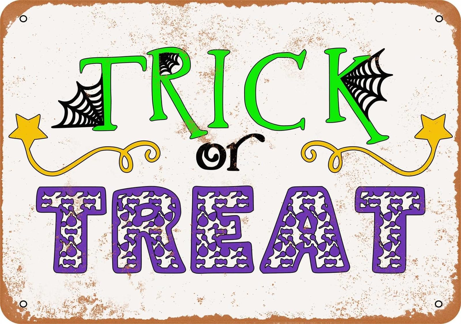 Miaomansenstore Metal Sign - Trick Or Treat 1 - Vintage Look Home Decor