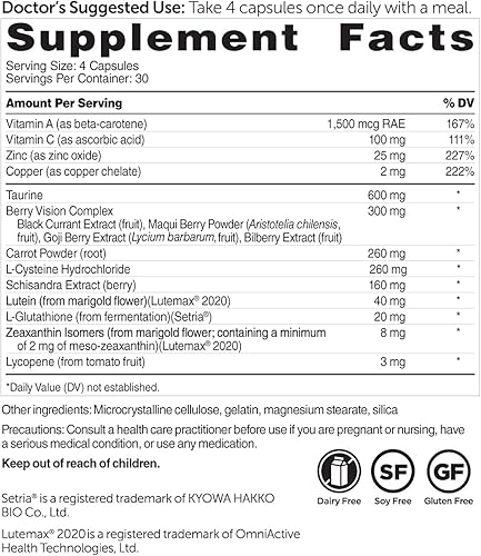 Miniatura 2 de Dr Whitaker s Vision Essentials Gold - Suplemento para la salud ocular con 40 mg de luteína más vitamina A y zeaxantina apoya la salud macular y